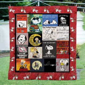Snoopy Quote 3D Quilt  Quilt